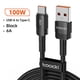 thumbnail image 1 of Cable Toocki 100W USB tipo C para Xiaomi POCO Samsung Huawei OPPO 6A cargador rápido USB C cable de datos tipo F, 1 of 5