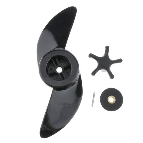 Hélice de Motor de Barco Marino profesion, Kit de Hélice de 2 (negro, 23,5 Cm / 9,25 '') - Instación Y DYNWAVEMX Palas de hélice de barco
