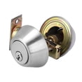 thumbnail image 4 of Silver Double Cylinder Steel Door Bolt Lock, Secure on Both Sides for Wooden Doors, 4 of 8