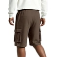 thumbnail image 5 of Relaxed Fit Cargo Shorts for Men with Deep Side Pockets - Elastic Waist Drawstring Casual Walking Shorts - Lightweight Quick-Dry Utility Work Shorts for Summer Coffee M, 5 of 9