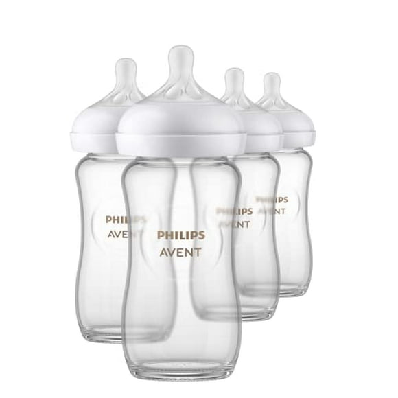 Biberón de Vidrio Natural Philips AVENT con Tetina de Respuesta Natural N