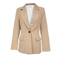 thumbnail image 3 of Saco largo de Mujer Elegante Atemporal Beige Mediana, 3 of 3