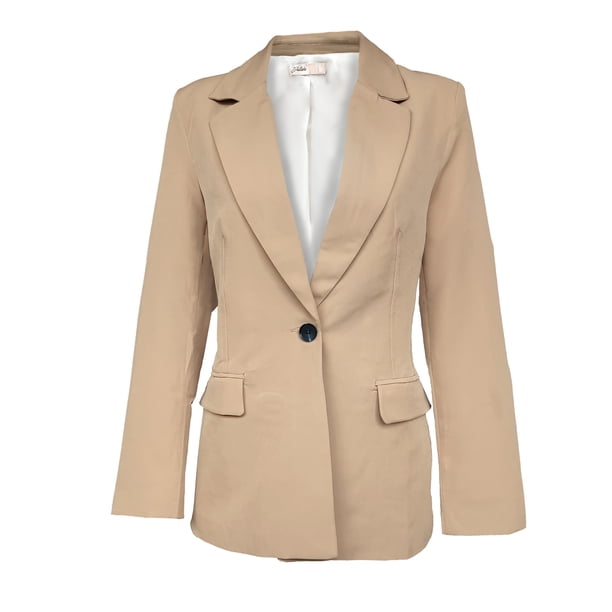 Saco largo de Mujer Elegante Atemporal Beige Chica