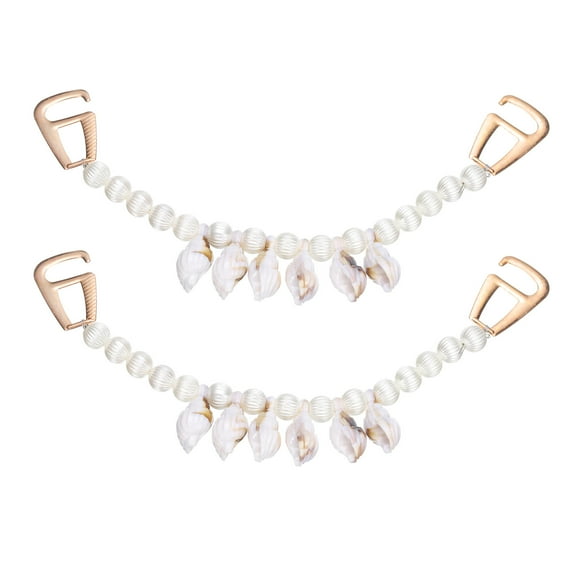 Uxcell 2 packs Shoe Charm Chain Bead Shape for Shoe Decoration, White, Rose Gold