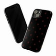 thumbnail image 3 of Minimal Red Heart iPhone Case, Cute Aesthetic Phone Cover for iPhone 16 15 14 13 12 11 Pro Max Mini Plus, Black Background Protective Case, 3 of 6