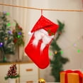 thumbnail image 1 of Calcetines navideños con gorro de purpurina Fiudx, calcetines navideños con dulces, bolsa de regalo sin rostro para ancianos, colgante de decoración navideña, 1 of 4