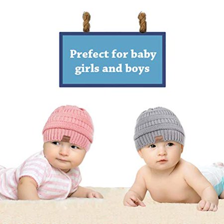 Alepo Bonnet Bebe Double En Polaire Bonnet Bebe Nouveau Ne Enfant En Bas Age Hiver Bonnet En Tricot Chaud Pour Garcons Filles Rose Et Blanc Walmart Canada