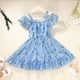 thumbnail image 2 of Vestido Para Niñas, Ropa Para Niñas Pequeñas, Falda De Gasa Con Tirantes De Verano Para Niños Pequeños, Vestido De Princesa, Vestido Azul Con Tirantes Odeerbi LM103-5617, 2 of 8