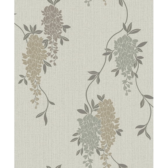 Fine Decor Aisla Neutral Wisteria Wallpaper