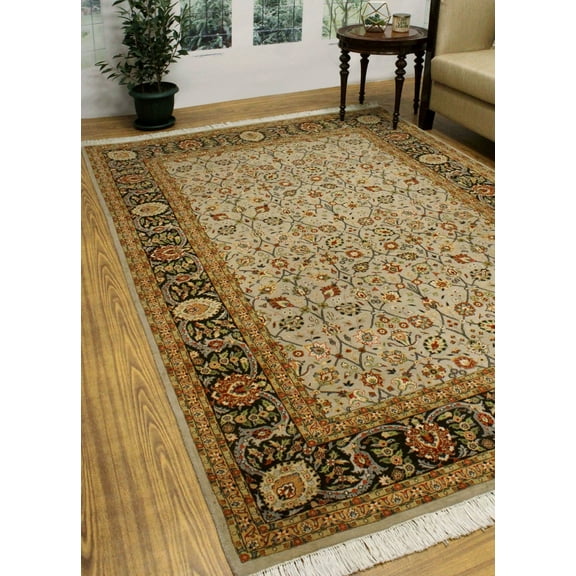 Wali Hassan Grey/Drk. Brown Rug, 6'0" x 9'2"