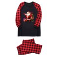 thumbnail image 3 of Odeerbi Christmas Pajamas for Family Holiday Plaid Long Sleeve Family Christmas Pajamas Matching Sets Mom Casual Plaid Print Tops Pants Set Two-Piece Sleepwear Xmas PJs Set Black, 3 of 6
