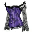 thumbnail image 2 of Grebrafan Womens Corset Top Renaissance Bustier Purple 2XL, 2 of 5