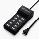 thumbnail image 1 of wonima44 10-Port USB Charger Block, Multi USB Charging Station, iPhone/iPad/Samsung Galaxy Note Tablet Android Smartphone Multi-Function Device, 50W10A Power Strip(BIack), 1 of 1