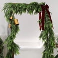 thumbnail image 5 of Guvpev 9FT Christmas Cedar Garland, Real Touch Winter Pine Garland, Artificial Cypress Greenery Garland, Indoor & Outdoor Holiday Decor for Mantel, Stairs, Table, Porch, Wall, Christmas Decoraitons, 5 of 8