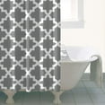thumbnail image 4 of Gray and White Geometric Lattice Pattern Shower Curtain 36"x72" ,Bathroom Decorative Shower Curtains Set with 12 Hooks,Modern Waterproof Washable Shower Curtain, 4 of 6