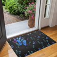 thumbnail image 2 of Black Butterfly Pattern Door Rugs,Washable Non Slip Door Mats Indoor,Decorative Door Mats,Entry Mat Indoor for Entrance,Bedroom,Kitchen,Bathroom,17"x30", 2 of 6