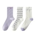 thumbnail image 1 of Calcetines bonitos para mujer, calcetines escolares transpirables de encaje suave, estampado de flores de dibujos animados con volantes de frutas, te hacen especial, 1 of 5