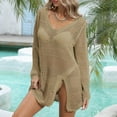 thumbnail image 4 of Aloohaidyvio Womens Swimsuit Cover Up Dresses V Neck Cap Sleeve Plus Size Bikini Swimwear Bathing Suit 2025, 4 of 5