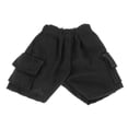 thumbnail image 1 of Pantalones cortos para hombre a escala 1/6, accesorios, ropa en miniatura, ropa hecha a mano para muñecas de acción de 12" Negro, 1 of 9