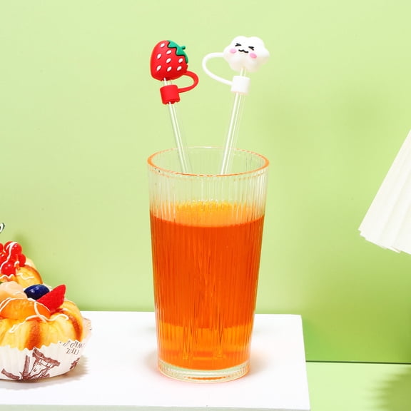 CHICHUMID 6-Pack Reusable Drinking Straw Caps with Assorted Colors and Cute Animal Designs, Fun Straw Covers for Kids and Adults