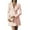 Pink, variant on Women's Fashion Solid Button Blazer Short Dresses Autumn Winter Sexy V-neck Party Dress Office Ladies Long Sleeve Slim Dress