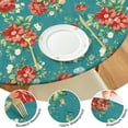 thumbnail image 4 of Round Fitted Tablecloth with Elastic Edges Fits 36"-44" Round Tables Pioneer Colorful Floral Waterproof Table Cover Washable Indoor and Outdoor for Party Kitchen Dinner Banquet Patio Picnic, 4 of 7