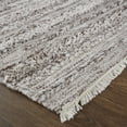 thumbnail image 3 of Feizy Alden Transitional Stripes, Taupe/Brown/Ivory, 10' x 14' Area Rug Stain Fade Resistant Handmade Casual Solid Floor Rug for Living room Bedroom, 3 of 8