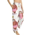 thumbnail image 2 of Balery Sloth with Donuts1 print Women's Pajama Pants,Ultra Lightweight Pjs,Lounge Pant-X-Large, 2 of 9
