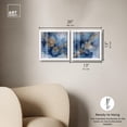 thumbnail image 5 of Sapphire Dust Radiance Diptych Pair Shadowbox Print Coastal Abstract Art Set by Art Remedy, White Frame, 12 x 12, 5 of 6