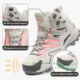thumbnail image 3 of Gexuosn Outdoor Hiking Boots Trail Trekking Backpacking Breathable Hiking Shoes for Women,Gray Pink, 3 of 8
