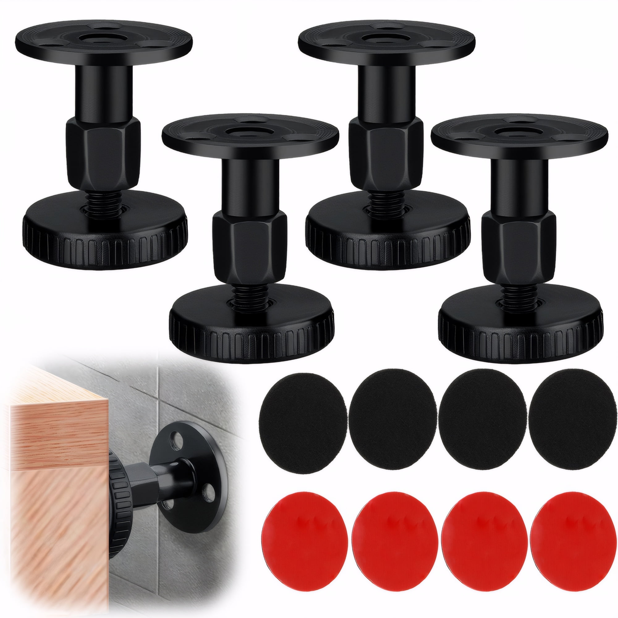 Soportes Antivibración Para Camas - Pack De 4 - Ajustables (30-68mm) - Evita Ruidos Y Protege Paredes