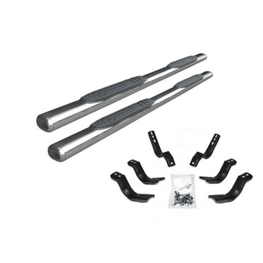 Go Rhino 104412687PS 4" 1000 Series Side Steps With Mounting Bracket Kit For Ford 04-14 F-150 Fits select: 2004-2014 FORD F150
