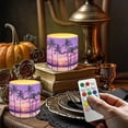 thumbnail image 2 of Kuiaobaty 4 Pcs Flameless Votive Candles Battery Operated LED Pillar Candle Tealights Long Lasting with Remote Timer for Indoor Outdoor Coastal Home Decor Sunset Glow Sea Palm Coconut Tree, 2 of 7