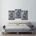 thumbnail image 5 of 3 Pieces Love Heart 3D Effect Wall Art Abstract Metal Figure Sculpture Canvas Couples Wall Art Hug Wall Decor 3D Wall Art Love Wall Decor Sexy Poster for Living Room Bedroom Decor 12x16x3, 5 of 6