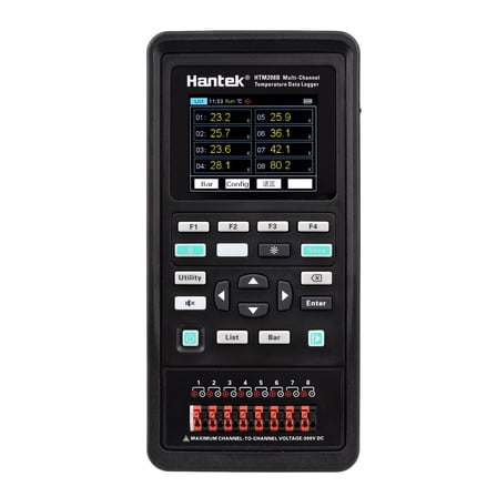 Temperature Recorder,8-channel Temperature Data Handheld 2.8-inch Lcd Data Reable Handheld Tester Precision Data 2.8-inch Lcd Tester Temperature Eryue 8-channel Temperature Siuke 8-channel