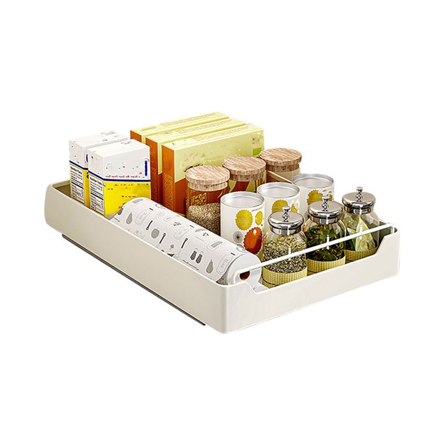 Caja de almacenamiento multifuncional para cajones de cocina Deeceymbur, organizador estilo cajón para condimentos, platos y vajilla, ideal para organizar fregaderos y encimeras B
