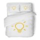 thumbnail image 1 of ABPHQTO Juego de ropa de cama de 3 piezas Lámpara Idea Bombilla Pictograma brillante Brillo Creatividad creativa Funda nórdica eléctrica con 2 fundas de almohada, 1 of 1