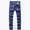 Blue, variant on Keevoom Boys Dress Pants School Uniform Plaid Chino Skinny Fit Stretch Fashion Pants
