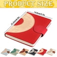 thumbnail image 3 of Red A5 PU Leather Buckle Closure Journal Notebook 170 Pages 100GSM Lined Writing Diary Aesthetic Notebook for Women Work Office School Planning 5.7x8.3in, 3 of 4