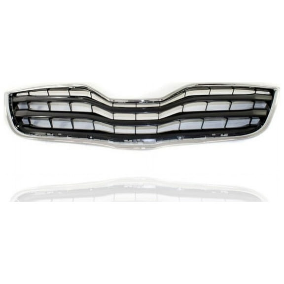 Grille - Cooling Direct Fit/For 5310106070C0 10-11 Toyota Camry-LE/Base (USA Build) - Front, Black, With Chrome Moulding - CAPA