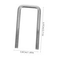thumbnail image 3 of PinesC 5pcs 304 Stainless Steel U Bolt Set | Round Bend Square U Bolts for Trailer Use | * Size | Durable Fasteners for Piping Conduit and Tubing Applications, 3 of 5