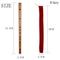 thumbnail image 2 of Traditional Wooden Flute Woodwind Musical Instrument Beginner Gift C D E F G Key, 2 of 2