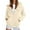 Beige, variant on Womens "Smile" Graphic With Heart Detail Fleece-Lined Hoodies Full Zip Design Side Pockets Relaxed Fit Casual Morning Cozy Wear Hoodies