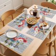 thumbnail image 5 of Independence Day Placemats Set of 6, Freedom Red White Daisy Non-Slip Place Mats Washable Table Mats for Kitchen Dining Table Decorations Indoor/Outdoor, 5 of 9