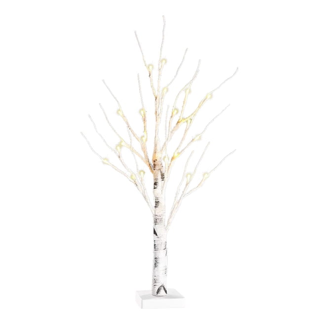 Decorative 60cm Tree Light Decorative Light LED Light Silver Birch Light Artificial Tree Warm Light Holiday Decoration Home Decoration