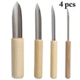 thumbnail image 1 of Coofit 4 Pcs Coupe-Trou en Argile Semi-Rond Outil Créatif de Poterie Outil à Main, 1 of 10