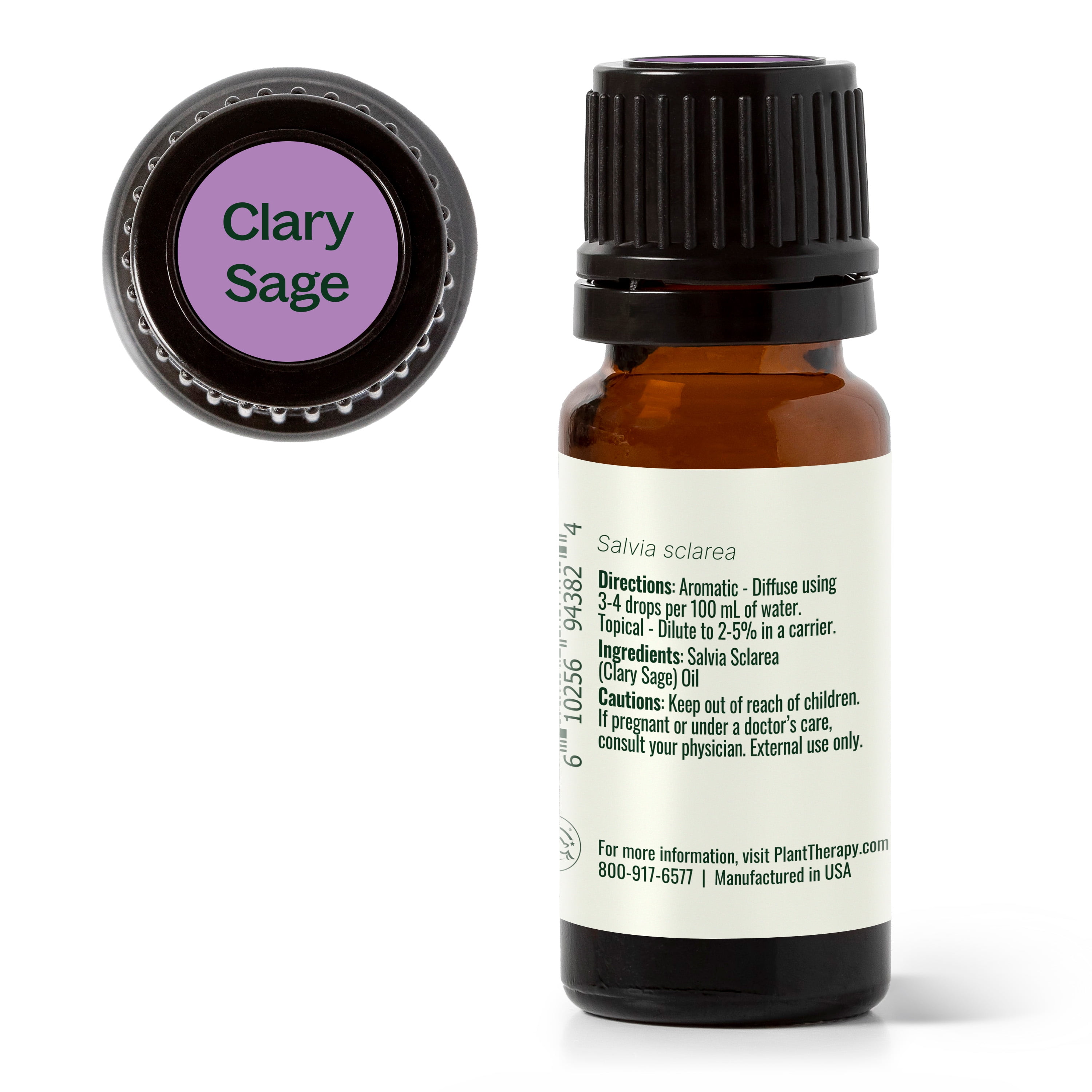 Plant Therapy Clary Sage Essential Oil 100% Pure, Undiluted, Natural Aromatherapy 10 mL (1/3 oz)