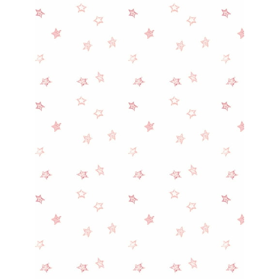 Fantasy Butterfly Stars Removable Vinyl Wallpaper by Barbie - Pink on White