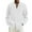 White, variant on Male Summer Cotton Linen Solid Casual Plus Size Loose Shirt Mens Turn Down Collar Long Sleeve Shirt