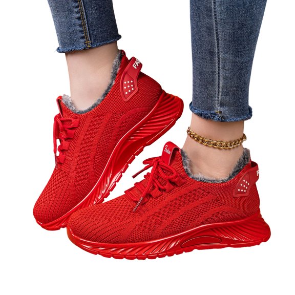 Willtoo Women's Warm Winter Shoes Walking Tennis Running Casual Athletic Non Slip Sneakers Fleece Lining Comfortable Sports Snow Orthopedic Boots